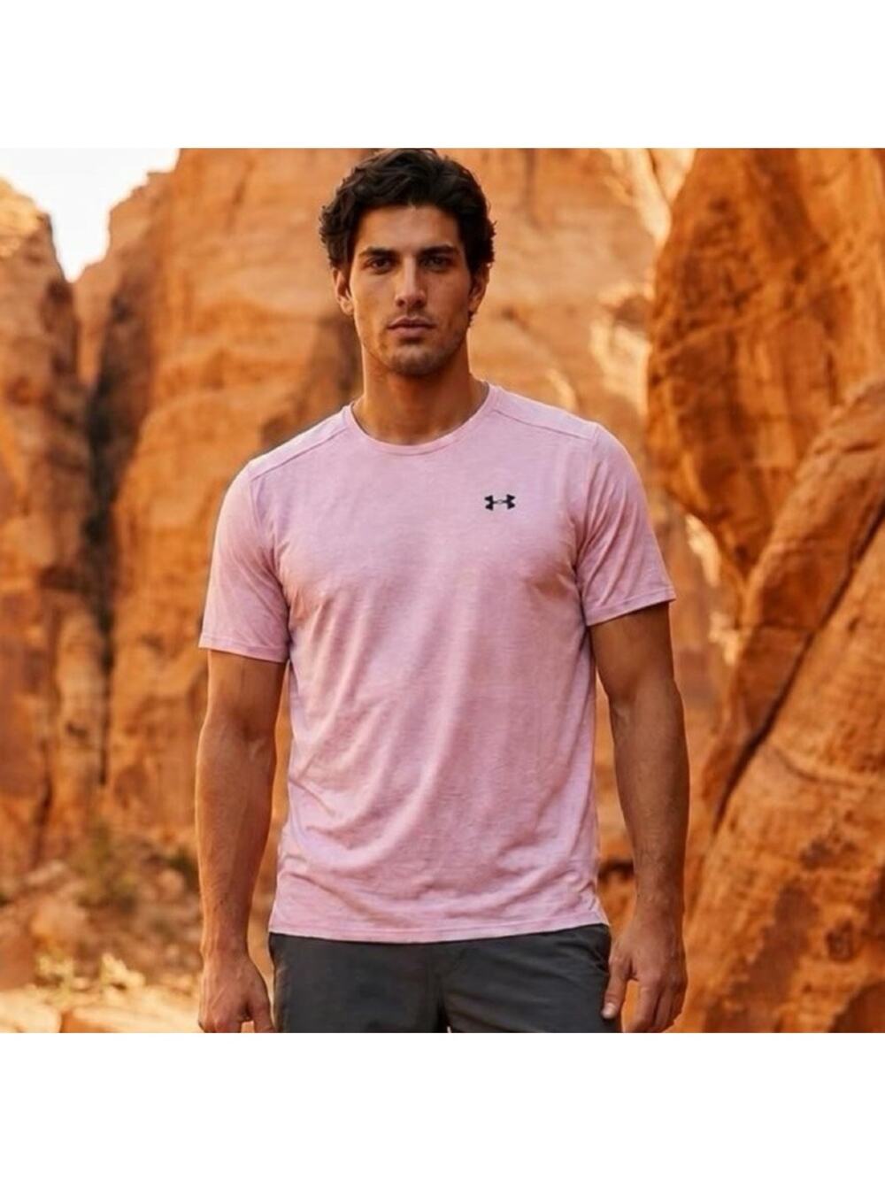Under Armour Pink Performance T Shirt Moisture Wicking NWT Men's XL